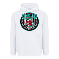 White vancouver grizzlie retro Heavyweight Hoodie - linhVisuals