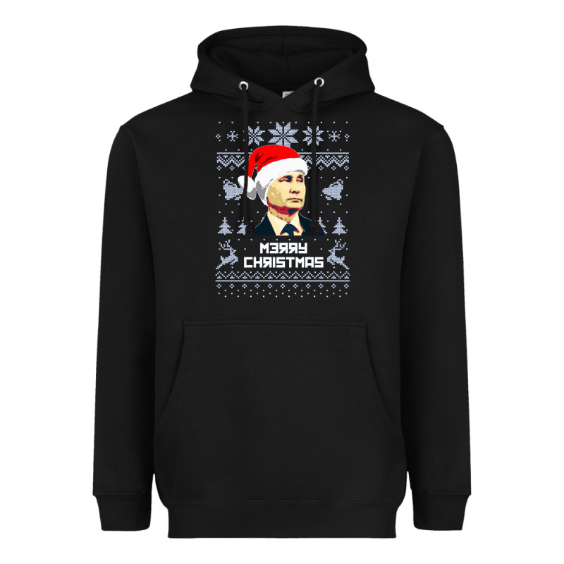 Vladimir Putin Merry Christmas Heavyweight Hoodie by linhVisuals | Teevron