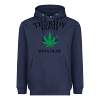 Navy tegridy farms Heavyweight Hoodie - linhVisuals