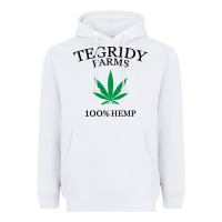 White tegridy farms Heavyweight Hoodie - linhVisuals