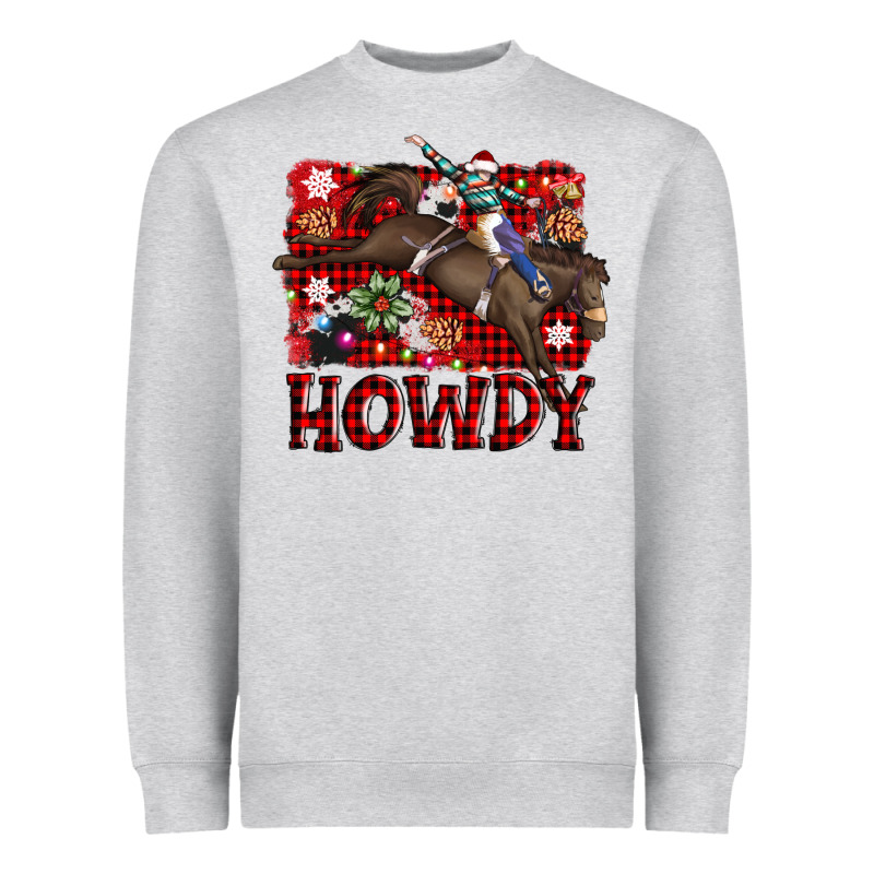Rodeo Christmas Howdy Heavyweight Sweatshirt by AdoDesignShop | Teevron
