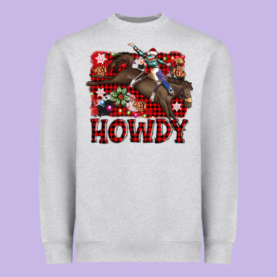 Rodeo Christmas Howdy Heavyweight Sweatshirt Designed By Adodesignshop