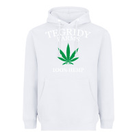 White tegridy farms Heavyweight Hoodie - linhVisuals