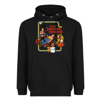 Black let's summon demons Heavyweight Hoodie - linhVisuals