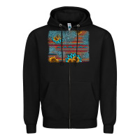 Black sunflower gemstone serape background Zipper Hoodie - AdoDesignShop