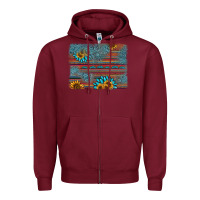 Burgundy sunflower gemstone serape background Zipper Hoodie - AdoDesignShop