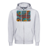 Sunflower Gemstone Serape Background Zipper Hoodie | Teevron