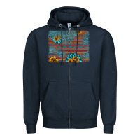 Navy sunflower gemstone serape background Zipper Hoodie - AdoDesignShop