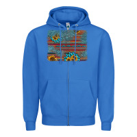 True Royal sunflower gemstone serape background Zipper Hoodie - AdoDesignShop