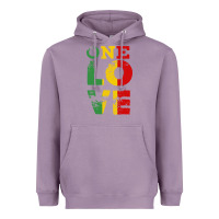 Lavender one love rasta reggae Heavyweight Hoodie - linhVisuals