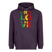 Plum one love rasta reggae Heavyweight Hoodie - linhVisuals