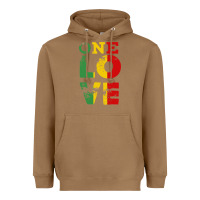 Toasted Coconut one love rasta reggae Heavyweight Hoodie - linhVisuals