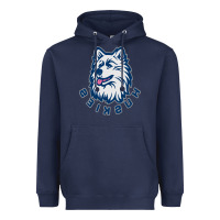 Navy HUSKIES Heavyweight Hoodie - linhVisuals