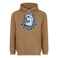 Toasted Coconut HUSKIES Heavyweight Hoodie - linhVisuals
