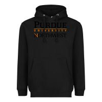 Black purdue university northwest Heavyweight Hoodie - linhVisuals