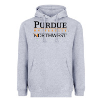 Heather Grey purdue university northwest Heavyweight Hoodie - linhVisuals