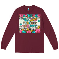 Burgundy best teacher ever tumbler Long Sleeve Tee - BundleAndBundleShop