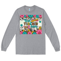 Heather Grey best teacher ever tumbler Long Sleeve Tee - BundleAndBundleShop
