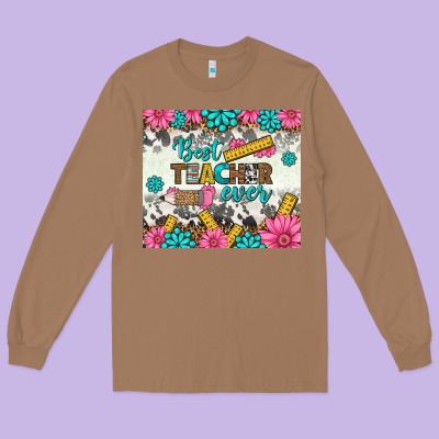 Best Teacher Ever Tumbler Long Sleeve Tee Designed By Bundleandbundleshop