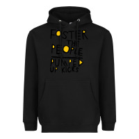 Black Foster The People Pumped Up Kicks Heavyweight Hoodie - linhVisuals