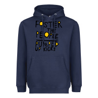 Navy Foster The People Pumped Up Kicks Heavyweight Hoodie - linhVisuals
