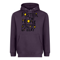 Plum Foster The People Pumped Up Kicks Heavyweight Hoodie - linhVisuals