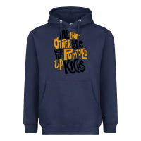 Navy Foster The People Pumped Up Kicks Heavyweight Hoodie - linhVisuals