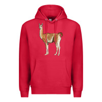 Cardinal guanaco llama Premium Hoodie - LillyAllenDesigns
