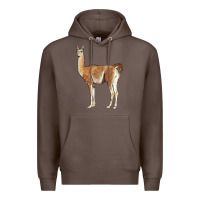 Coffee guanaco llama Premium Hoodie - LillyAllenDesigns