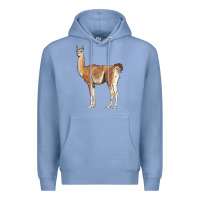 Colony Blue guanaco llama Premium Hoodie - LillyAllenDesigns
