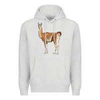 Dove Grey guanaco llama Premium Hoodie - LillyAllenDesigns