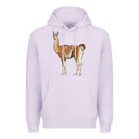 Lilac guanaco llama Premium Hoodie - LillyAllenDesigns
