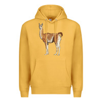 Mustard guanaco llama Premium Hoodie - LillyAllenDesigns