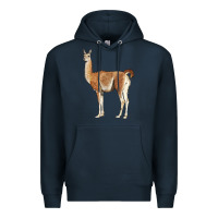 Navy guanaco llama Premium Hoodie - LillyAllenDesigns