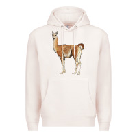 Pale Pink guanaco llama Premium Hoodie - LillyAllenDesigns