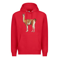 Red guanaco llama Premium Hoodie - LillyAllenDesigns