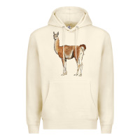 Sandshell guanaco llama Premium Hoodie - LillyAllenDesigns