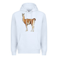 White guanaco llama Premium Hoodie - LillyAllenDesigns