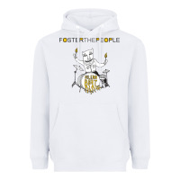 White Foster The People Helena Beat Heavyweight Hoodie - linhVisuals