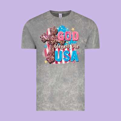 God Blessed The Usa Vintage Tee Designed By Fadigitalartstudio