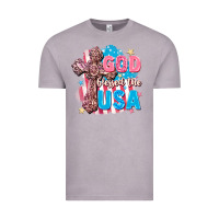 Vintage Zinc God Blessed the USA Vintage Tee - FaDigitalArtStudio