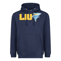 Navy long island university sharks Heavyweight Hoodie - linhVisuals