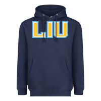 Navy long island university sharks Heavyweight Hoodie - linhVisuals