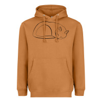 Meerkat Sleeping Cat Line Art Heavyweight Hoodie - linhVisuals