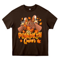 Chocolate Brown Pumpkin queen Fall black girl sneakers Heavy Core Tee - RanaPortraitStore