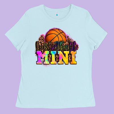 Basketball Mini Ladies Tee Designed By Oliviacreatesart