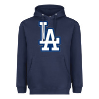 Navy la los angeles Heavyweight Hoodie - linhVisuals