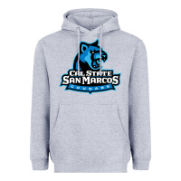 Heather Grey The cal state san marcos cougars Heavyweight Hoodie - linhVisuals