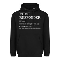Black first responder  definition design Heavyweight Hoodie - linhVisuals