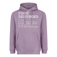 Lavender first responder  definition design Heavyweight Hoodie - linhVisuals